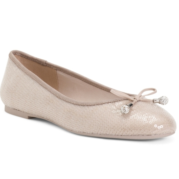 🤍🔹️Ted Baker🔹️ Heather Gray Ava Icon Sequin Ballet Flats - Picture 2 of 4